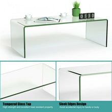 Load image into Gallery viewer, Modern Minimalist Tempered Glass Round Corner Coffee Table for Living Room
