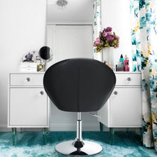 Load image into Gallery viewer, Costway Black Leather Swivel Chair - Adjustable Height, Suitable for Restaurant, Bar, and Cafe
