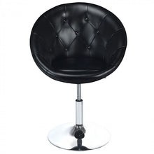Load image into Gallery viewer, Costway Black Leather Swivel Chair - Adjustable Height, Suitable for Restaurant, Bar, and Cafe
