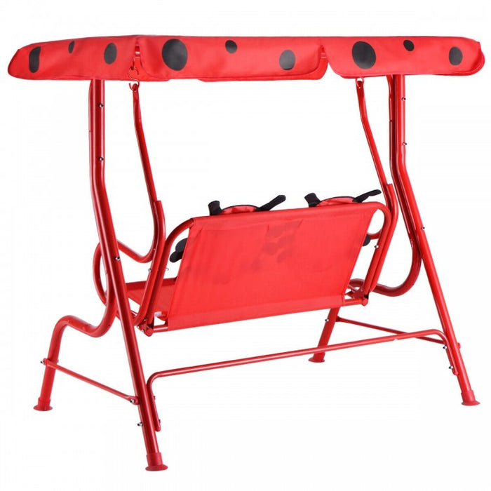 Costway Outdoor Swing Chair for Children with Canopy - Suitable for Porch, Patio, and Garden