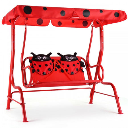 Costway Outdoor Swing Chair for Children with Canopy - Suitable for Porch, Patio, and Garden