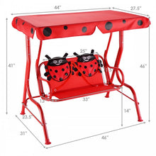 Load image into Gallery viewer, Costway Outdoor Swing Chair for Children with Canopy - Suitable for Porch, Patio, and Garden
