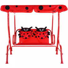 Load image into Gallery viewer, Costway Outdoor Swing Chair for Children with Canopy - Suitable for Porch, Patio, and Garden
