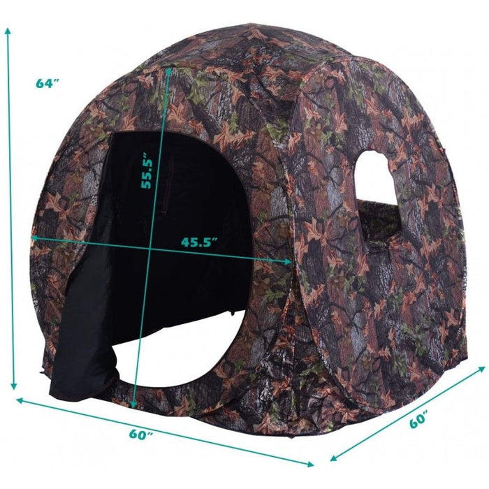 Outdoor Hiking Camping Portable Pop-Up Camouflage Tent - Accommodates Up to 3 People