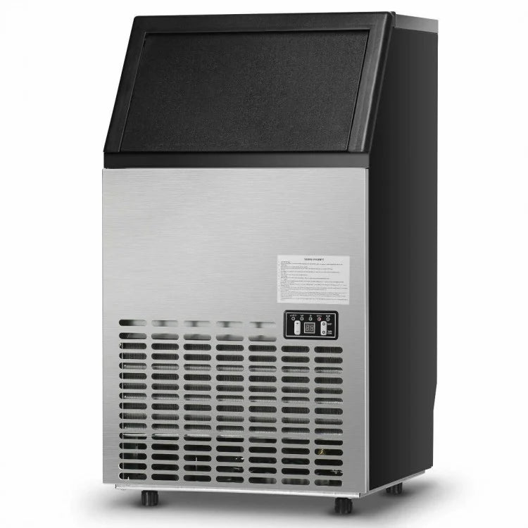 Built-In Stainless Steel Commercial 110Lbs/24H Ice Maker Portable Ice Machine
