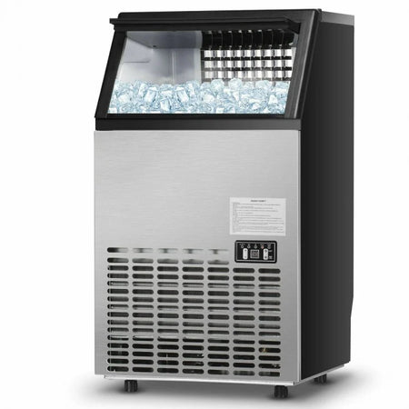 Built-In Stainless Steel Commercial 110Lbs/24H Ice Maker Portable Ice Machine