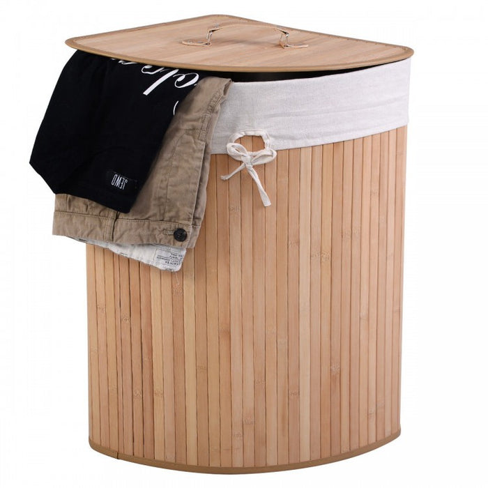 Bamboo Laundry Basket for Bathroom