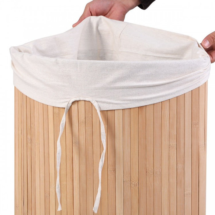 Bamboo Laundry Basket for Bathroom