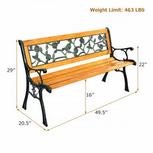 Load image into Gallery viewer, 49.5 Inch Minimalist Outdoor Garden and Pool 3-Seater Bench

