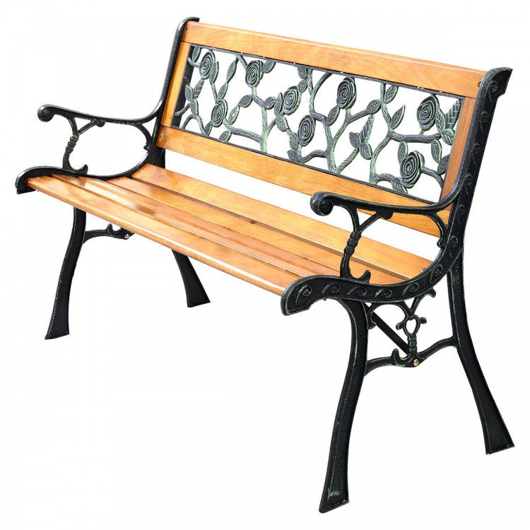 49.5 Inch Minimalist Outdoor Garden and Pool 3-Seater Bench