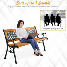 Load image into Gallery viewer, Outdoor Patio Garden Vintage Cast Iron Three-Person Bench for Courtyard - Leisure Bench
