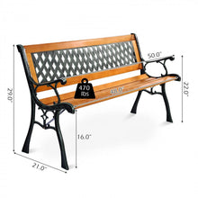 Load image into Gallery viewer, Outdoor Patio Garden Vintage Cast Iron Three-Person Bench for Courtyard - Leisure Bench
