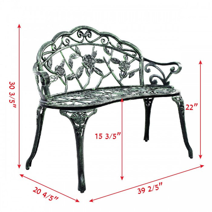 Outdoor Patio Aluminum Garden Furniture Bench