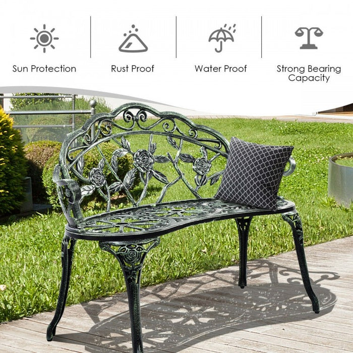 Outdoor Patio Aluminum Garden Furniture Bench