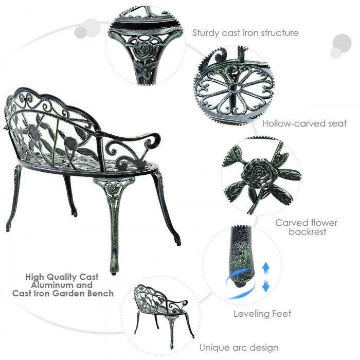 Outdoor Patio Aluminum Garden Furniture Bench