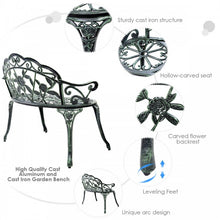 Load image into Gallery viewer, Outdoor Patio Aluminum Garden Furniture Bench
