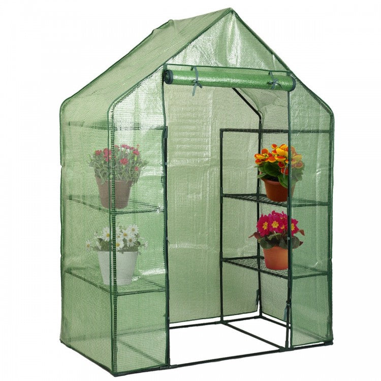 Collapsible Portable 4-Tier 8-Shelf Walk-In Plant Greenhouse