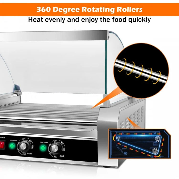 Portable Stainless Steel Roller Hot Dog Grill