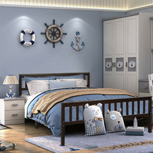 Load image into Gallery viewer, Rustic Minimalist Solid Wood Bed Frame with Storage Underneath
