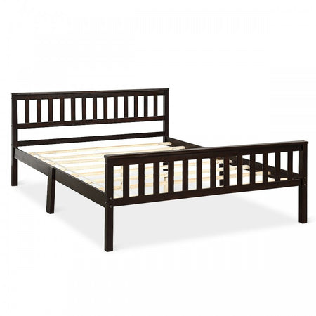 Rustic Minimalist Solid Wood Bed Frame with Storage Underneath