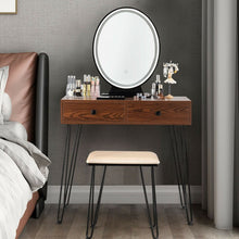 Load image into Gallery viewer, Industrial Vintage Bedroom Makeup Table Furniture with LED Lights
