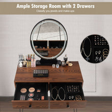 Load image into Gallery viewer, Industrial Vintage Bedroom Makeup Table Furniture with LED Lights
