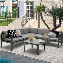 Load image into Gallery viewer, Costway Modern Modular Sectional Couch with 6-Position Adjustable Backrest - Suitable for Backyard and Pool
