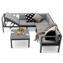 Load image into Gallery viewer, Costway Modern Modular Sectional Couch with 6-Position Adjustable Backrest - Suitable for Backyard and Pool
