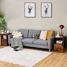 Load image into Gallery viewer, 3-Tier Storage Bedside Cabinet with Doors for Bedroom
