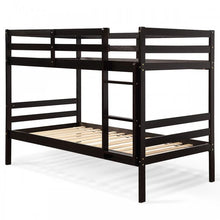 Load image into Gallery viewer, Modern Stylish Wood Double Children&#39;s Bed with Guard Rails and Ladder
