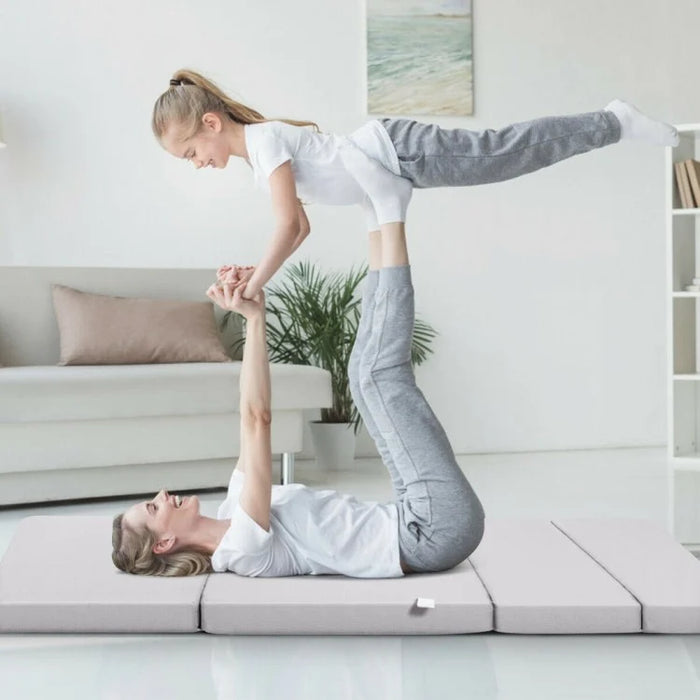 Grey Folding Foam Mattress Sofa Bed