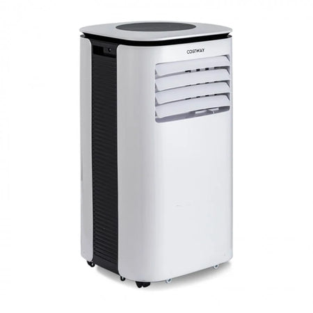 9000 BTU Costway White Portable Air Conditioner with 4-in-1 Modes