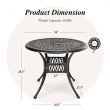Load image into Gallery viewer, Costway Round Outdoor Dining Table with Umbrella Hole - Suitable for Pool, Backyard, Patio, and Parties
