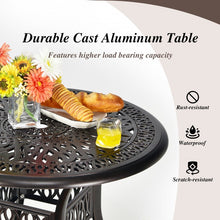 Load image into Gallery viewer, Costway Round Outdoor Dining Table with Umbrella Hole - Suitable for Pool, Backyard, Patio, and Parties
