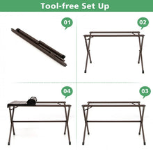 Charger l&#39;image dans la galerie, Costway Outdoor Camping Folding Table with Carry Bag - Seats 4-6 People, Suitable for Camping and Hiking
