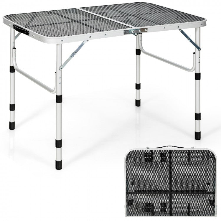 Outdoor Camping Folding BBQ Table, Easy to Assemble and Portable
