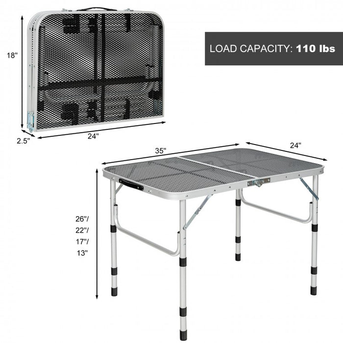 Outdoor Camping Folding BBQ Table, Easy to Assemble and Portable