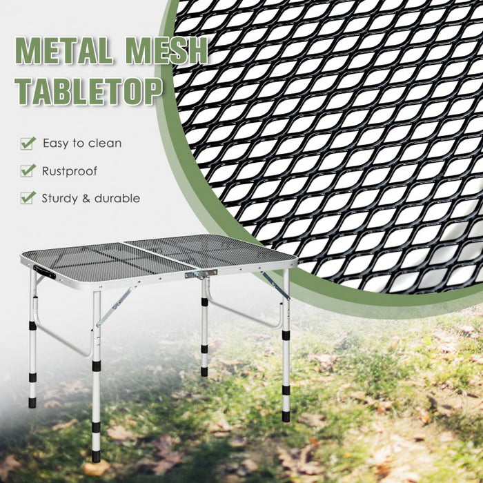 Outdoor Camping Folding BBQ Table, Easy to Assemble and Portable