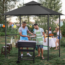 Load image into Gallery viewer, 8x5 Outdoor Gazebo Barbecue Shelter Dual-Tier Canopy Tent

