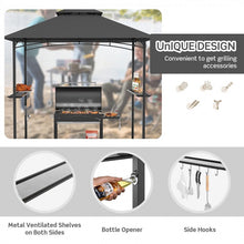 Load image into Gallery viewer, 8x5 Outdoor Gazebo Barbecue Shelter Dual-Tier Canopy Tent
