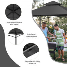 Load image into Gallery viewer, 8x5 Outdoor Gazebo Barbecue Shelter Dual-Tier Canopy Tent
