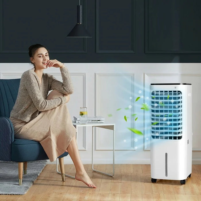 4-in-1 LED Evaporative Cooler and Fan with 12L Water Tank
