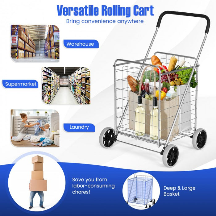 Multifunctional Portable Folding Grocery Shopping Cart