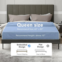 Load image into Gallery viewer, Modern Minimalist Solid Wood Upholstered Bed Frame with Headboard
