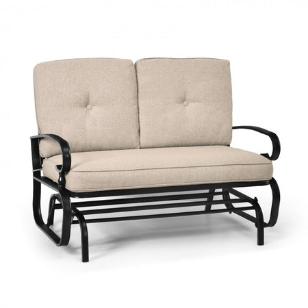 Outdoor Garden 2-Seater Swing Hanging Chair with Cushions
