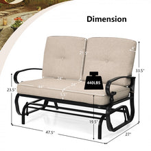 Load image into Gallery viewer, Outdoor Garden 2-Seater Swing Hanging Chair with Cushions
