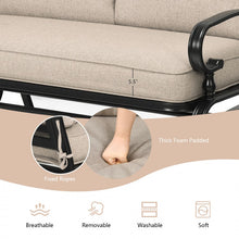 Load image into Gallery viewer, Outdoor Garden 2-Seater Swing Hanging Chair with Cushions
