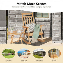 Load image into Gallery viewer, Outdoor Patio Wooden Rocking Chair Set with Folding Table
