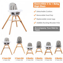 Load image into Gallery viewer, Multifunctional 3-in-1 Baby High Chair Rocking Chair with Anti-Slip Pad
