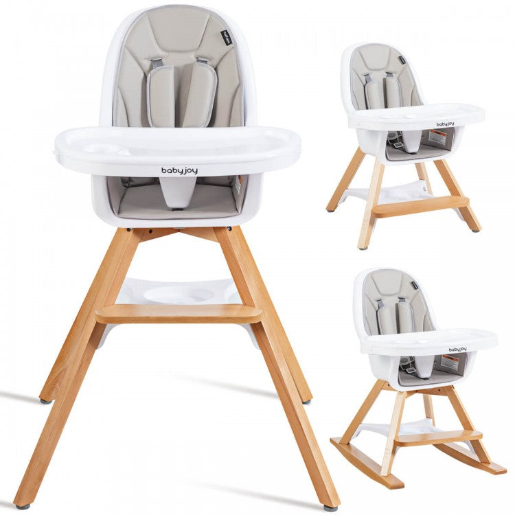 Multifunctional 3-in-1 Baby High Chair Rocking Chair with Anti-Slip Pad